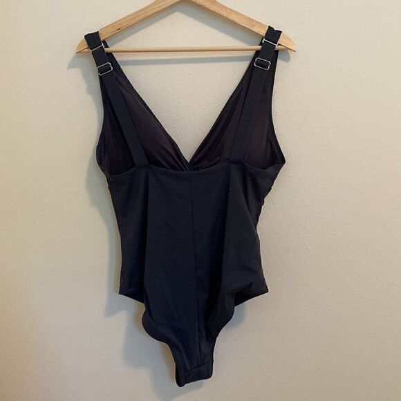 NWT H@M Gray One Piece Swimsuit Size Large - Picture 6 of 11